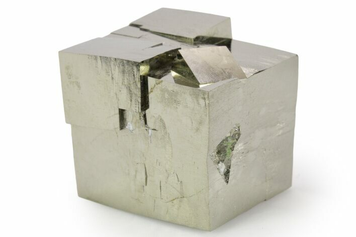 Shiny, Natural Pyrite Cube Cluster - Navajun, Spain #347331